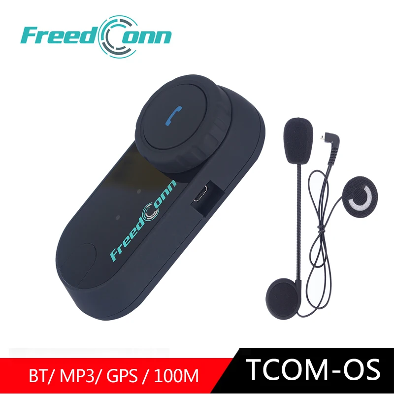 

FreedConn TCOM-OS Intercom for Helmet Motorcycle Bluetooth Motobike Headset Interphone 100M GPS Helmet Intercomunicador wireless