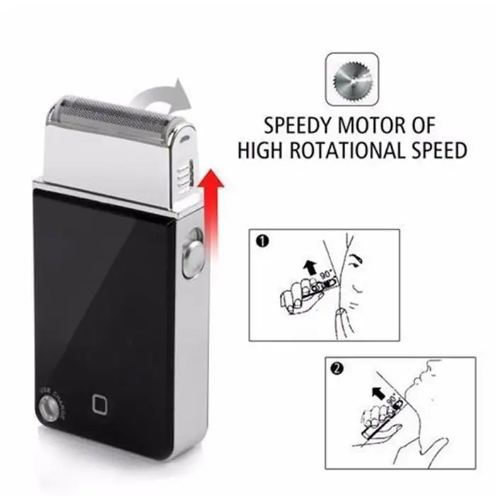 Портативные мини-электронные перезаряжаемые USB зарядка поршневые одно лезвие электробритва бритвы для мужчин уход за лицом триммер для