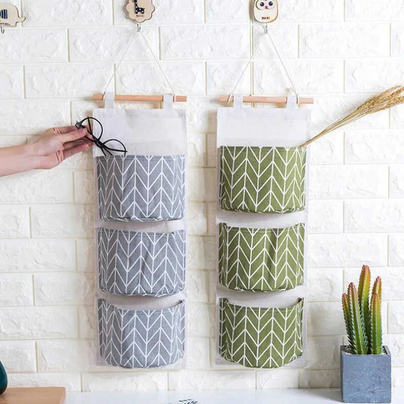 الجدار شنقا منظم الباب تخزين جيب شماعات حقيبة طفل الأطفال السرير خزانة خزانة المنظم الحائط أشتات أكياس M44c