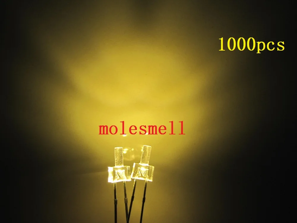 Pces Novo Plano Superior Quente Branco Água Clara 12000mcd Led Brilhante Leds Luz Grande – Ângulo 1000 2mm
