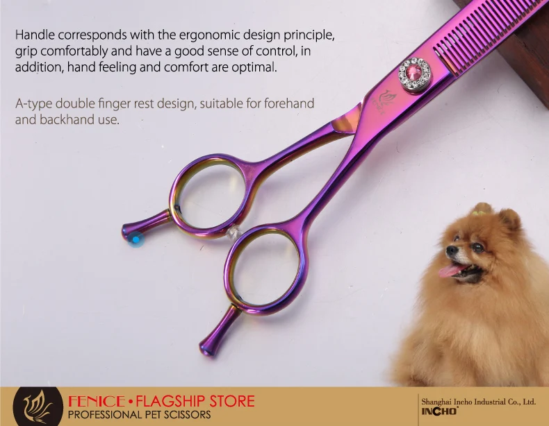 Fenice брендовые японские 440C из нержавеющей стали 7,0 дюйма Профессиональные ножницы для ухода за домашними животными