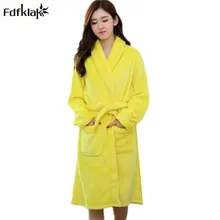 Новые осенние зимние длинные халаты для женщин халаты фланелевые утепленные женские халаты с длинным рукавом теплая домашняя одежда