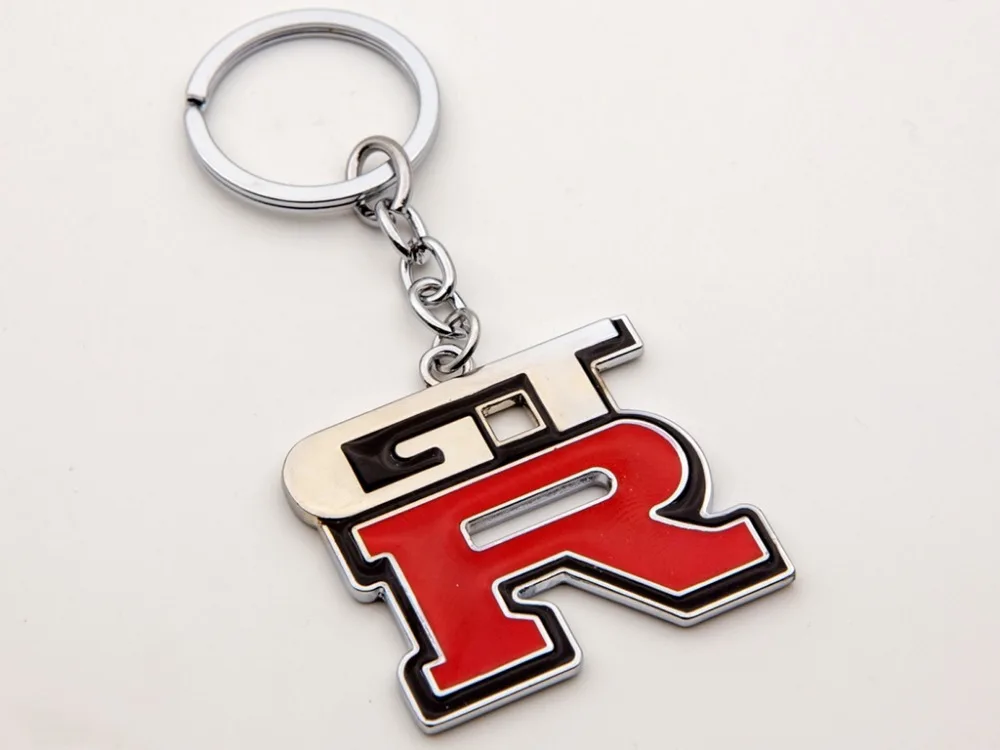 Car Styling Real Carbon to Metal Key Ring Keyring Chain GTR For Nissan