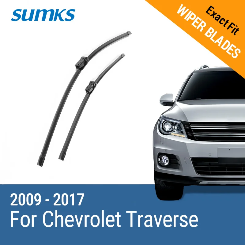 SUMKS Wiper Blades for Chevrolet Traverse 24"&21" Fit Push Button