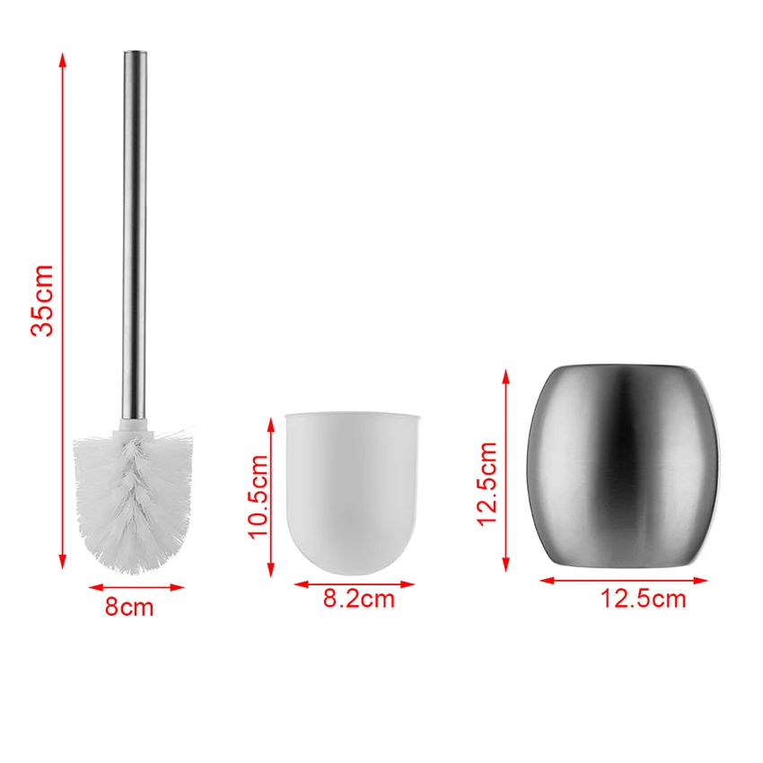 

3 in 1 Portable Toilet Cleaning Brush Toilet Brush Holder Scrubber Curved Clean Toilet Brush Holders