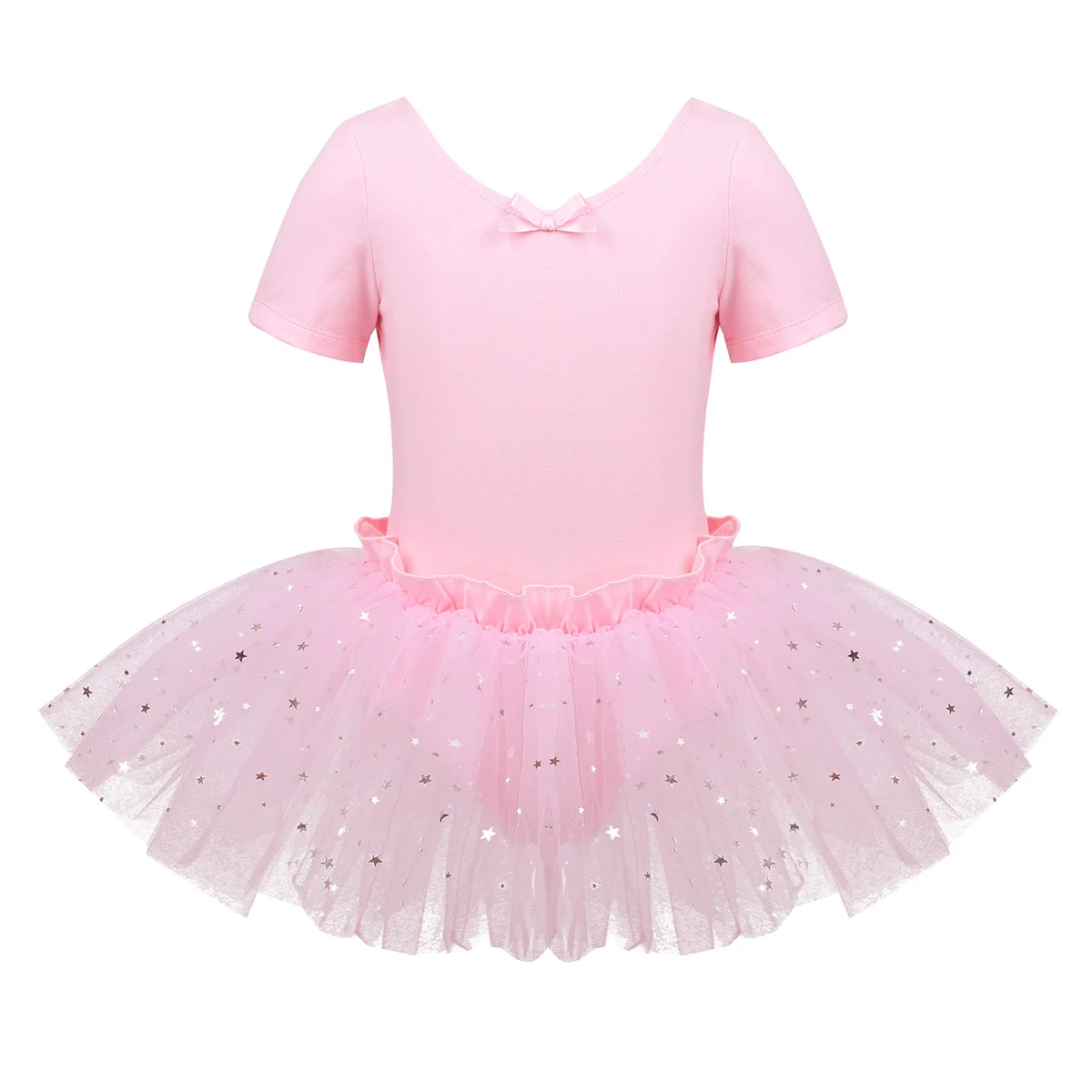 iEFiEL Kids Girls Shiny Sequined Halter Ballet Dance Layered Tutu Dress Stage Performance Leotard Dresses