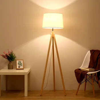 

Modern LED living room standing luminaires Nordic lights bedside illumination home lighting fixtures bedroom Wooden floor lamps