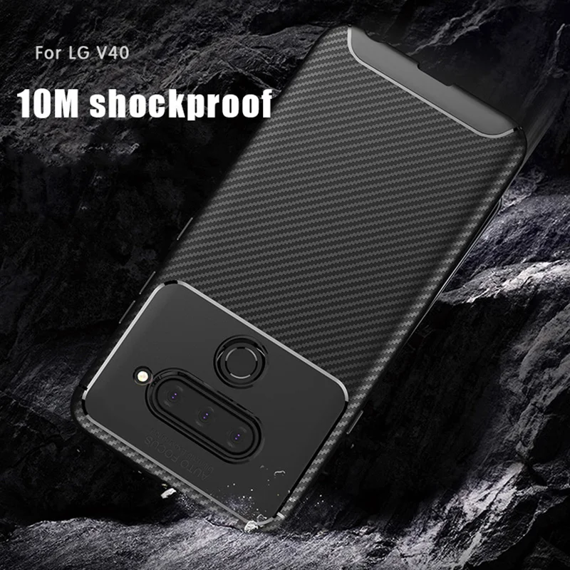 

Slim Silicone Soft TPU for LG V40 V 40 shockproof Case for LG V40 LG V 40 6.4" Phone Back Cover Bag Coque Capa