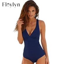 Floylyn, винтажный Цельный купальник, женская одежда для плавания, купальный костюм с пуш-ап, на спине, перекрестная повязка, монокини, пляжная одежда, ретро купальник