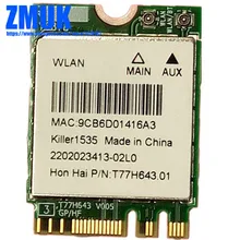 QCNFA364 Killer 1535 802.11ac 867Mbps Wireless + BT 4.1 M.2 NGFF WiFi Card