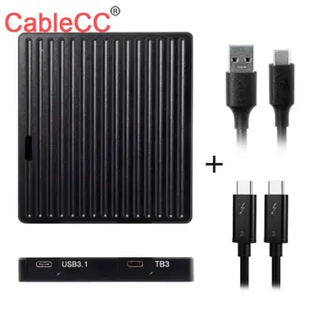 

Xiwai Thunderbolt 3 & USB3.1 Type-C & USB 3.0 2.0 to PCI Express PCI-E to NVME NGFF M-key SSD Cartridge Enclosure With Cable