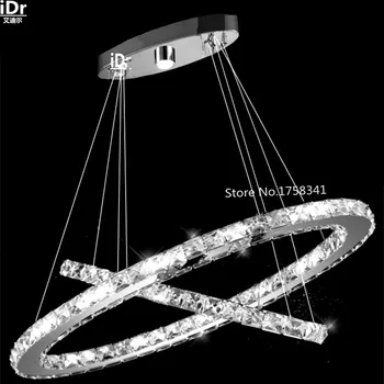 

Oval LED crystal chandelier modern minimalist bedroom LED energy-saving living room lights restaurant lamps lighting