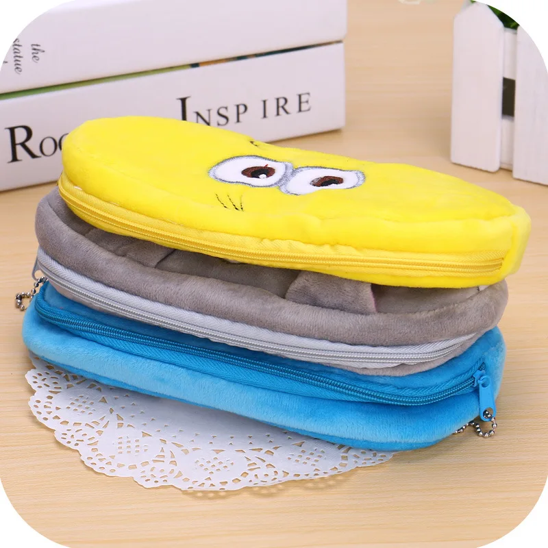 Plush Wallet Best Selling Cartoon Animal Large Capacity Pencil Bag Student Stationery Box Storage Bag Plush 4