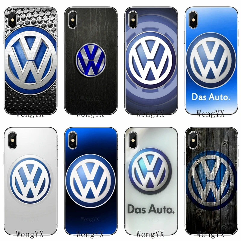 car Volkswagen VW logo slim silicone TPU Soft phone cover case For