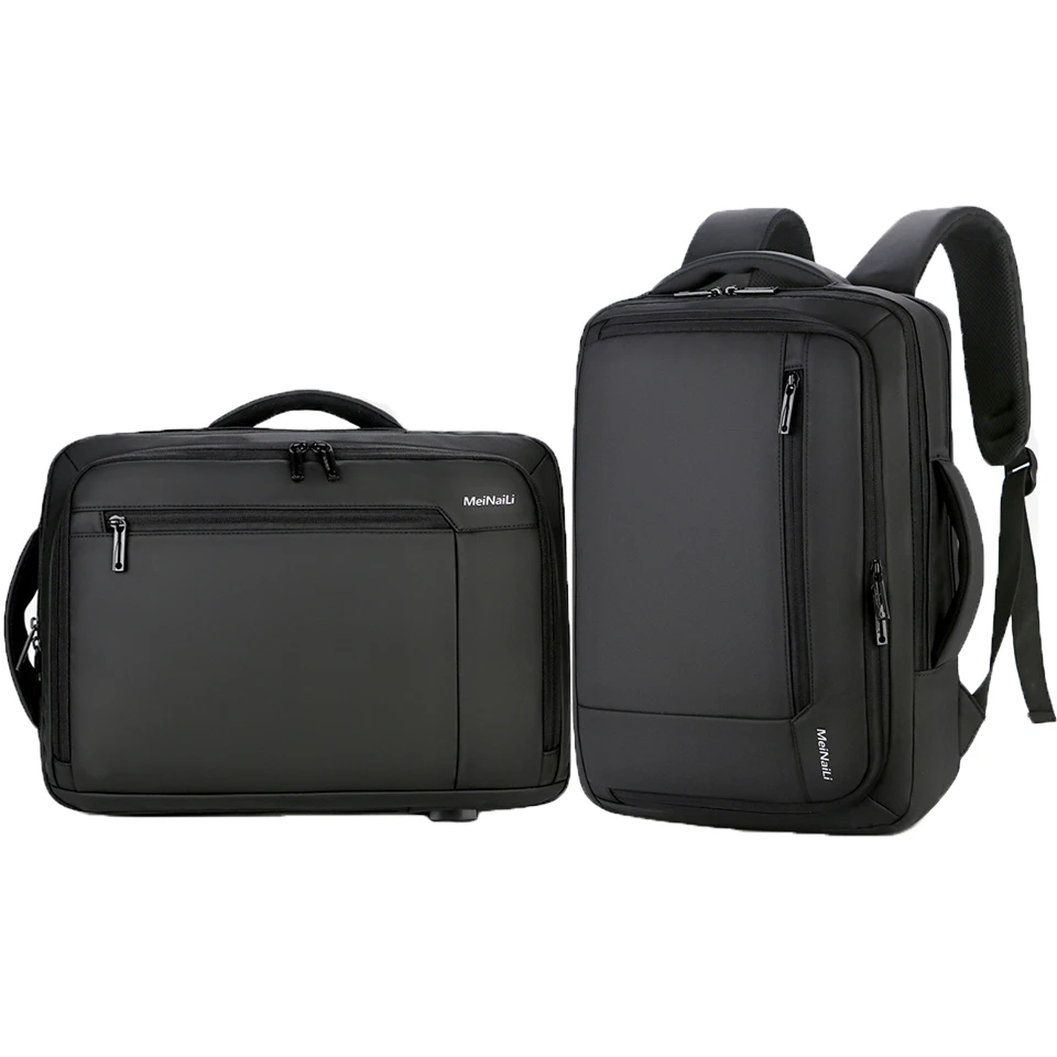 

15.6 Inch 17 Laptop Backpack Business Men Backpacks Male Notebook Waterproof Backpacking USB Charging Travel Bagpack Black Bags