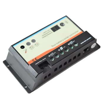 

20A 10A Dual Battery Solar Controller 12V 24V High efficient PWM Charging Regulator Opt Remote Display MT-1 Temp Cable
