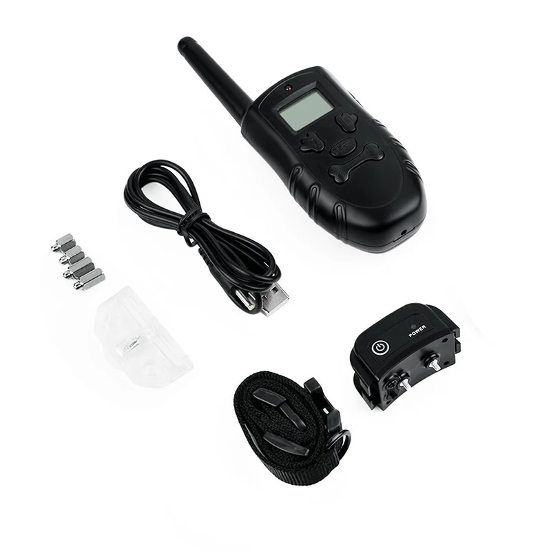 Звуковой сигнал/вибрация/Электрический тренировочный ошейник для кошек и собак, Дистанционный USB противостоящий ошейник для собак с защитой от лай