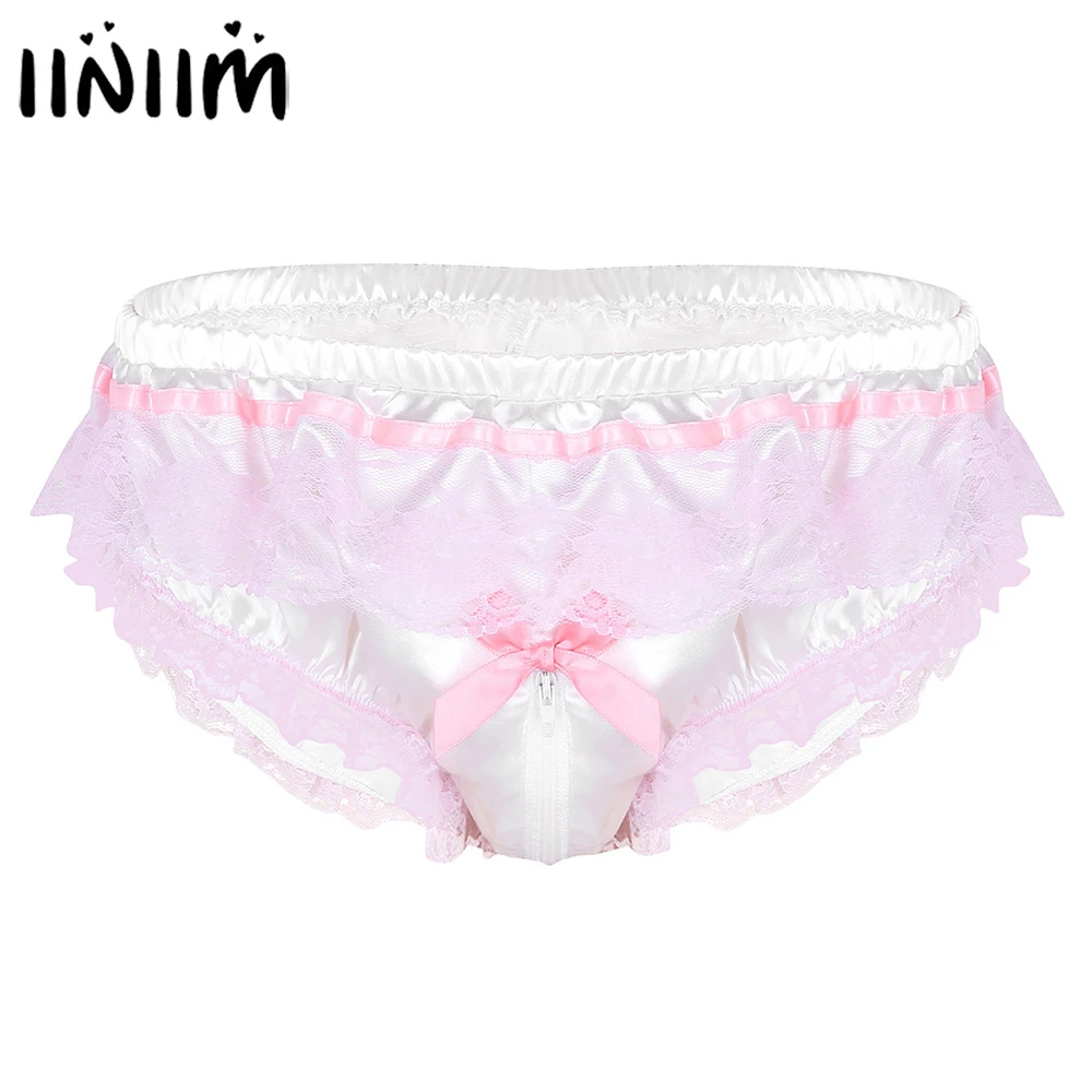 iiniim Mens High-Waisted Floral Lace Bikini Briefs Underwear Sissy Pouch Panties iiniim Mens High-Waisted Floral Lace Bikini Briefs Underwear Sissy Pouch Panties