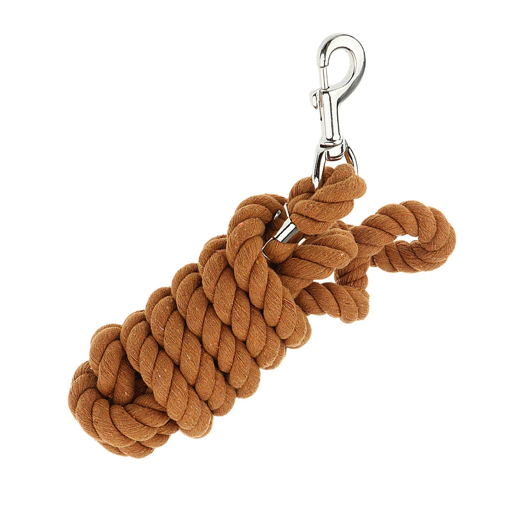 Perfeclan  Premium Horse Lead Ropes Cotton Weave Rein Halters Braided Reins 2.5 m Extra Thick Rope 