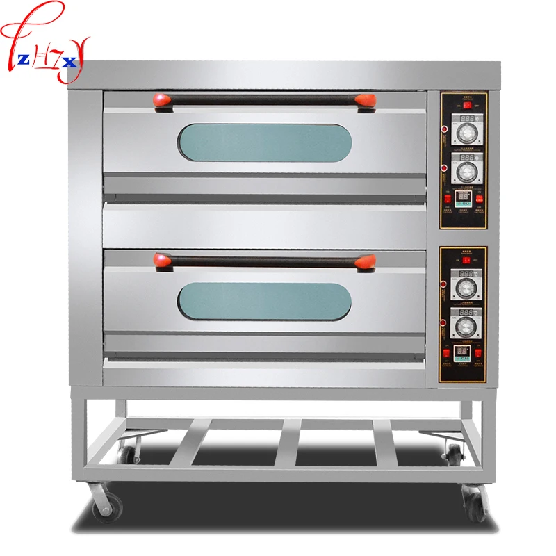 220/380V 13.6KW Commercial large-scale two four-plate regular bread oven digital multi-function cake/pizza/bread oven 1PC