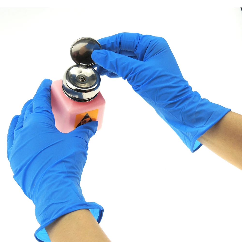 5 пар/упак. Cleanroom ESD нитриловые латексные перчатки сопротивление химической лаборатории электроники медицинская испытательная работа перчатки