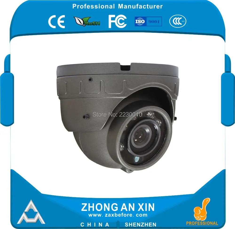 ZhongAnXin AHD 1080P 2.0MP ИК Ночное видение аудио металлический купол Автомобильная камера