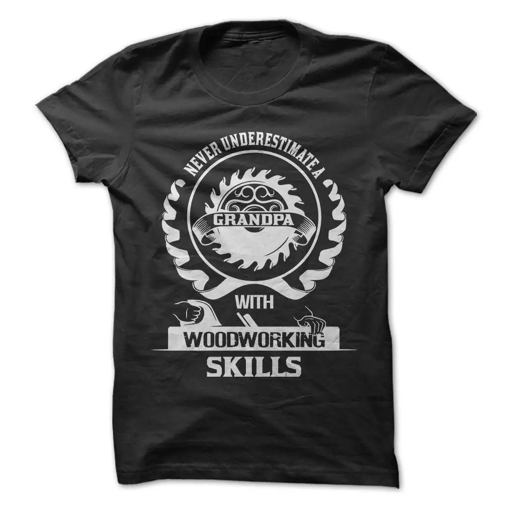 

Cool Fashion Design Never Underestimate Grandpa - Funny Short Sleeve 100% Cotton T-Shirt size S-3XL