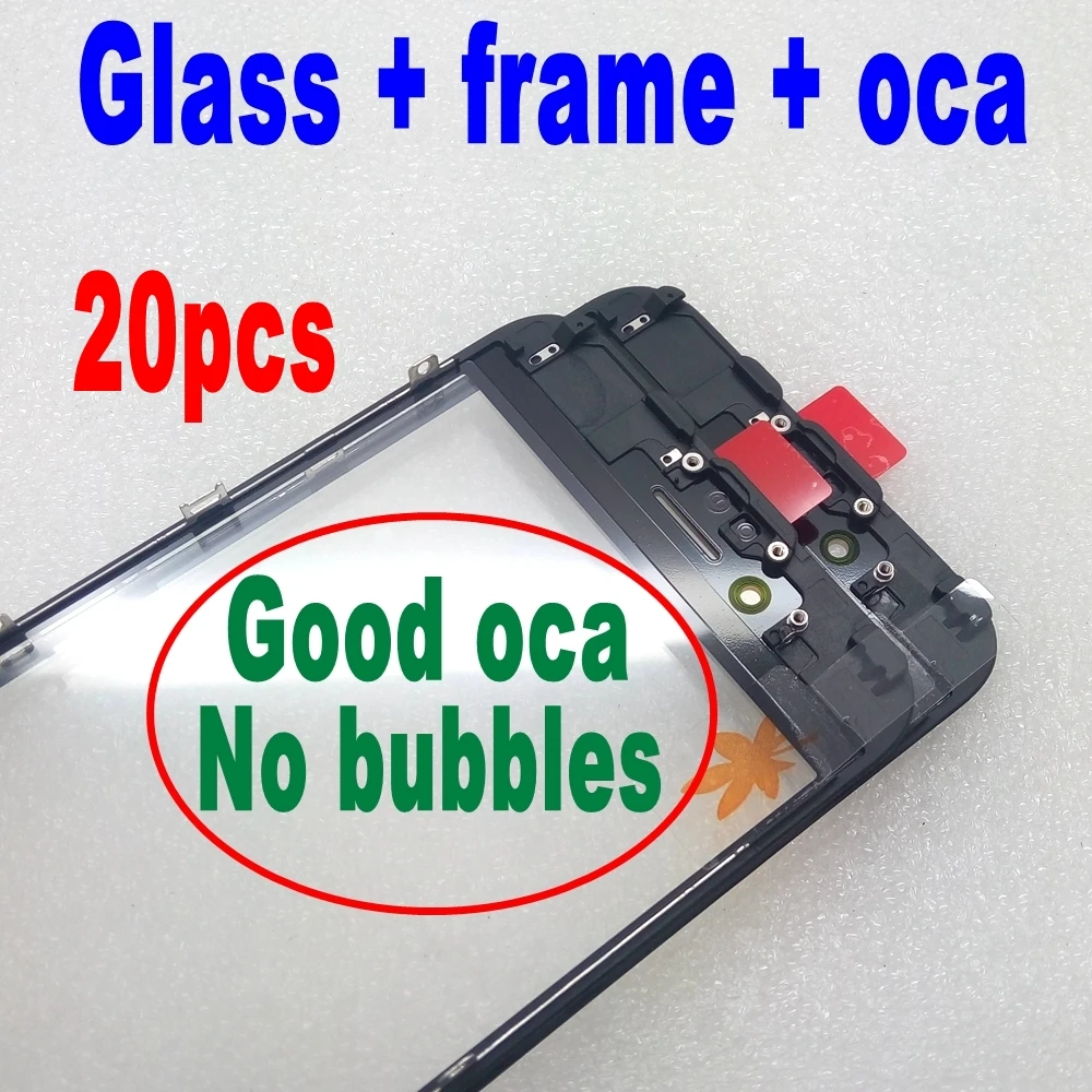 imágenes para 20 unids prensado en frío frente de vidrio + frame + oca para el iphone 6 6 s plus exterior vidrio con el Marco Del Bisel con oca lcd de reparación de parte de la mejor calidad imágenes para 20 unids prensado en frío frente de vidrio + frame + oca para el iphone 6 6 s plus exterior vidrio con el Marco Del Bisel con oca lcd de reparación de parte de la mejor calidad