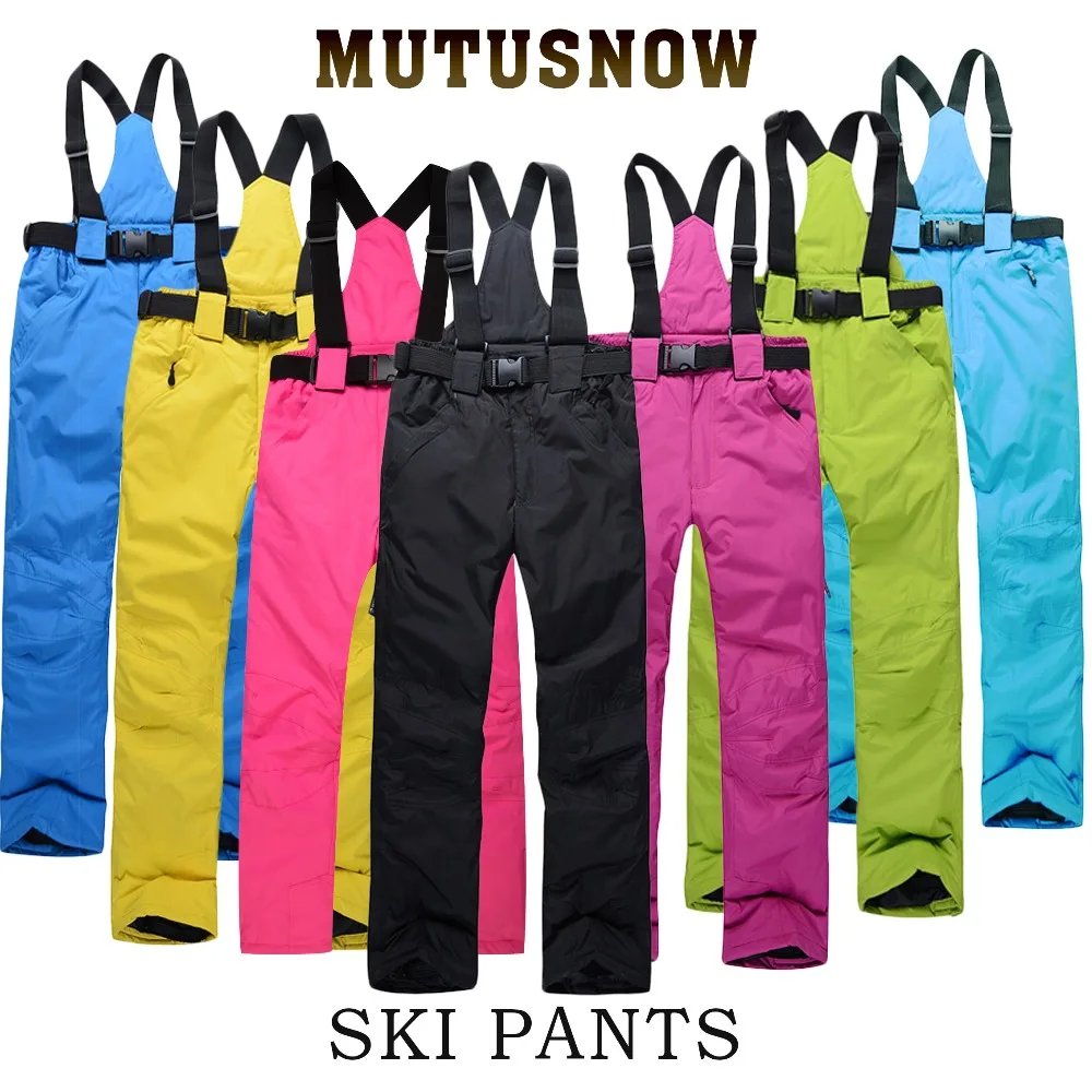 Goedkoop Ski Broek Vrouwen En Mannen Bretels Outdoor Sport Hoge Kwaliteit Winddicht Waterdicht Warm Winter Merken Sneeuw Snowboard Broek