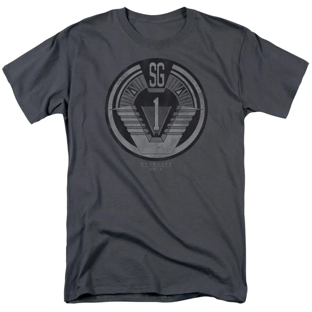 Stargate Sg 1 Show Team Badge Licensed Adult T Shirt All Sizes Short Sleeve Cotton T Shirts Man Clothing White Style Stargate Sg 1 Show Team Badge Licensed Adult T Shirt All Sizes Short Sleeve Cotton T Shirts Man Clothing White Style
