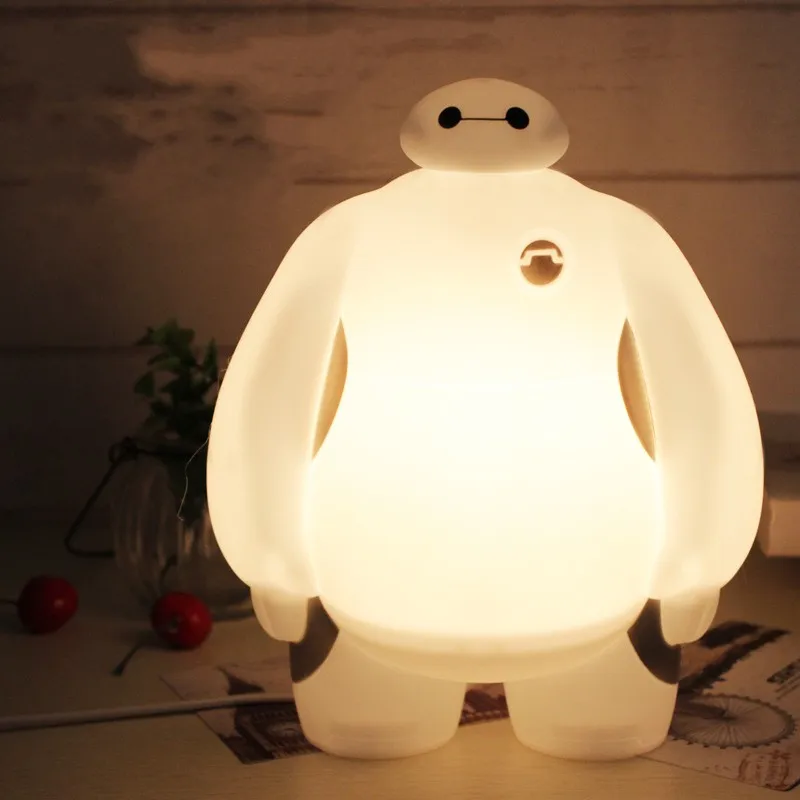 Ночник с мультяшными животными 6 светодиодов BayMax светильник теплый белый свет