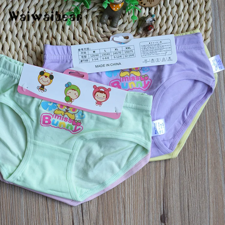 

4Pcs/Packing Cute Cartoon Pattern Children Underpants Comfortable Cotton Underwear Kids Baby Panties For 3-8 Years Girls