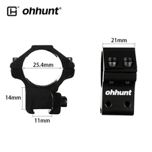 Ohhunt 2 шт. тактические 1 дюйм 25,4 мм прицела кольца 11 мм крепление направляющей «Ласточкин хвост» средний профиль с стоп-штифт для охотничьего прицела