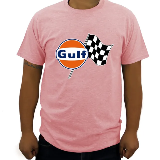 New drop shipping summer men t shirt Gulf Oil Famous Oil Company Race