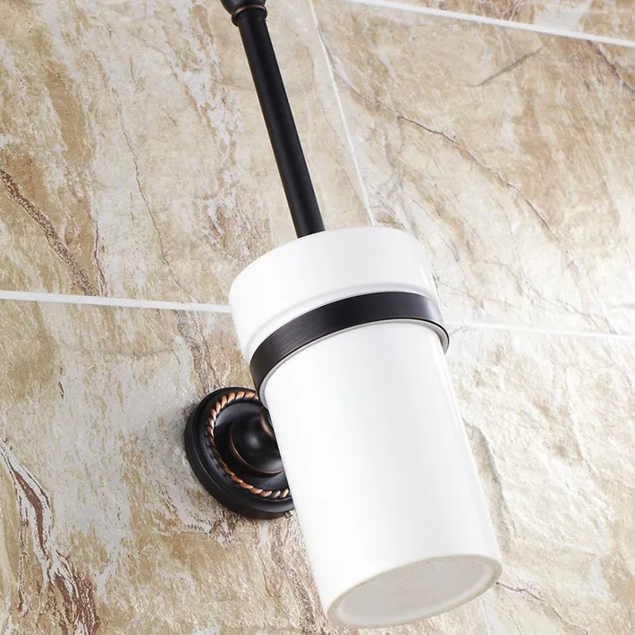 ORB аксессуары для ванной комнаты и туалета щетка и держатель для душа, латунь и керамические сделано тосканская бронза