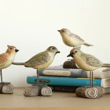 Американский кантри домашнего интерьера орнамент ремесла украшения креативный подарок птица пень изучения гостиной украшения