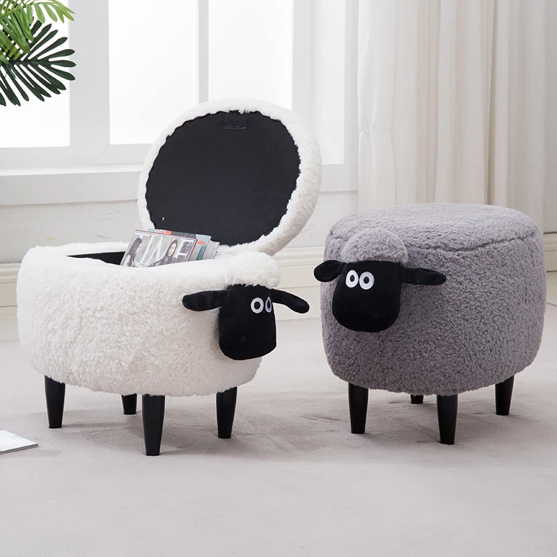 

FREE SHIPPING U-BEST wholesale wood frame animal fabric stool breathable removable and washable stool
