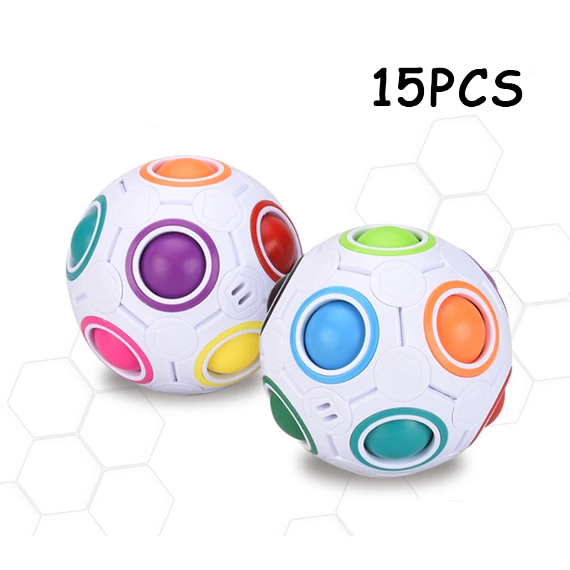 

15PCS New creative ball YJ YongJun Neo Cube Rainbow ball Magic cube Speed Twist Puzzle Education Toys For Children Puzzle cube