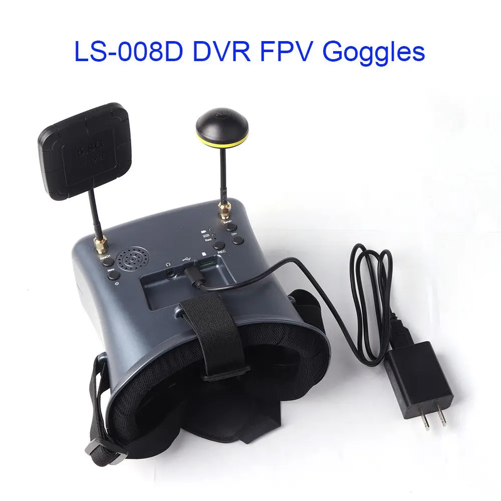 

TOMLOV LS-008D 4.3'' 5.8G 40CH DVR Diversity FPV Goggles Dual Antenna 2000mAh Battery For RC Drone Portable