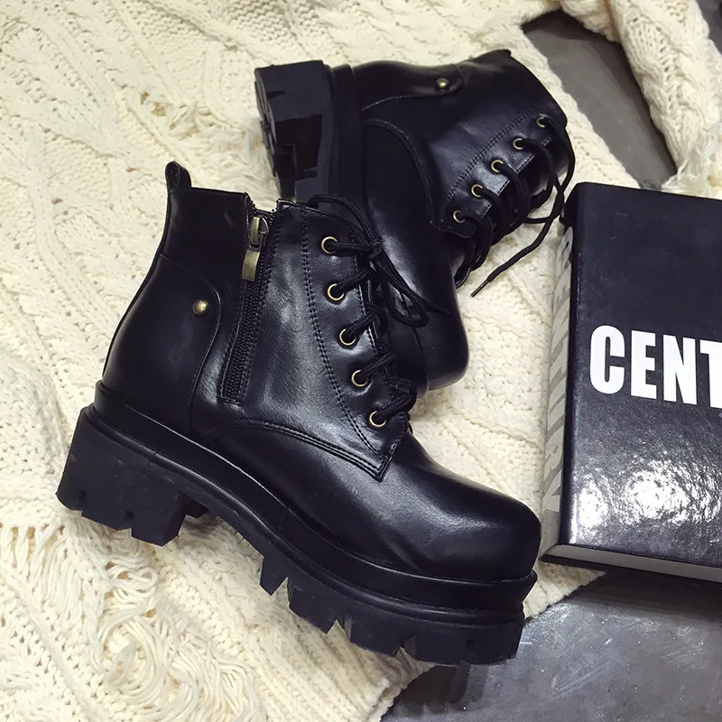 

New Fashion Snow Rain Women Shoes Boots Flats Platform Martin Cow Split Leather Rubber Winter Fur Plush Warm Superstar WZJB-1189
