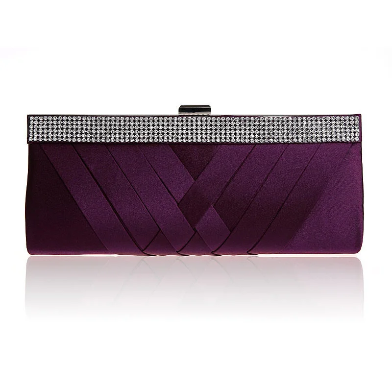 Женский дневной клатч, дамская сумочка, сумочка на цепочке, женская вечерняя сумочка, фиолетовая, для невесты, для свадебной вечеринки, ручная сумка, клатчи, bolsas mujer, XA187C - Цвет: Purple