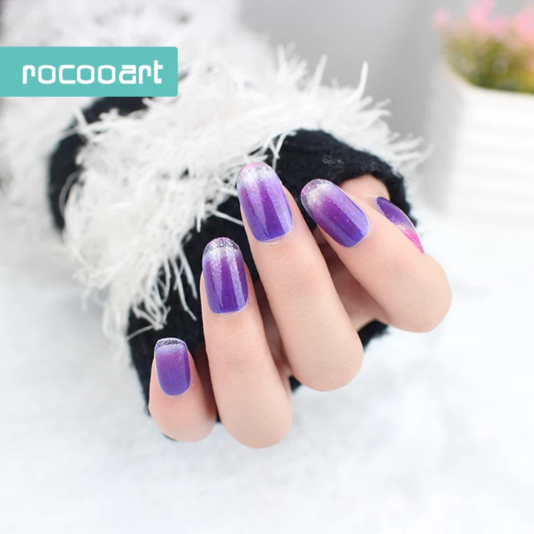 Rocooart Y5089 Блестящий розовый синий цвет для дизайна ногтей Обертывания женщин