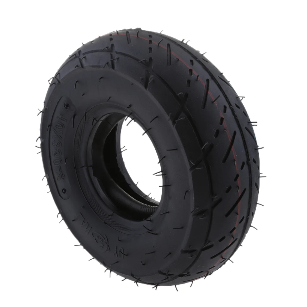3.00-4 Rubber Tread Tire Inner Tube Set for 49cc 2-stroke go Kart Electric Scooter Black