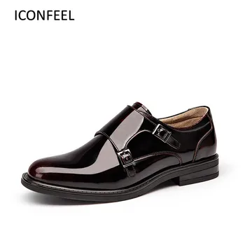 

Trend 2020 Brand Luxury Women Shoes Genuine Cow Leather Monk Loafers Low Heel Dress Chaussure Femme Chunky Casuals Demen Talon