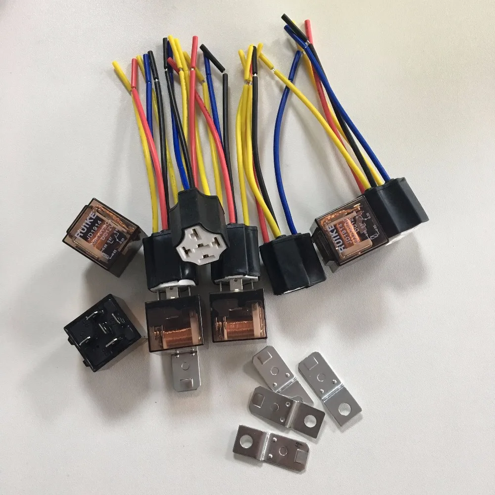 1set Or 5set 1nc 1no Spdt Ceramic Socket 5 Pin Vehicle Car