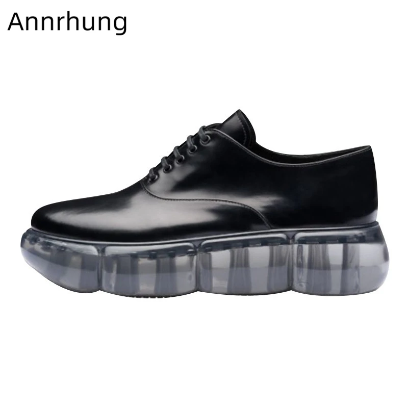 

Thick Bottom Black Women Sneakers Chunky Flats Platforms Shoes Round Toe Lace Up Casual Flats Chic Clear Platform Sneakers Women