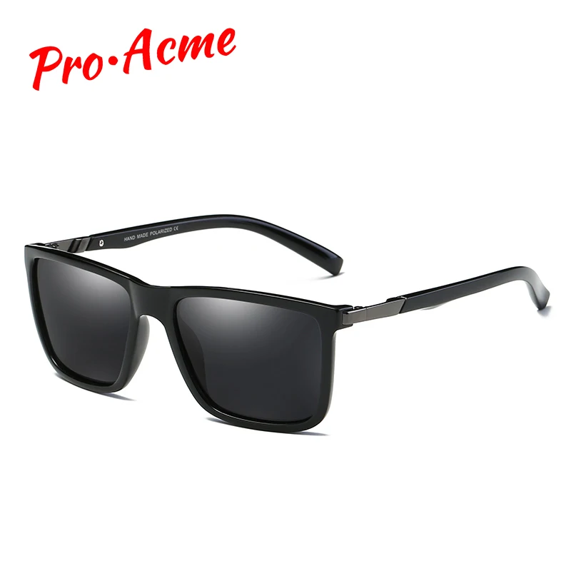 Pro Acme Brand Vintage Polarized Sunglasses Men Ultra light Square