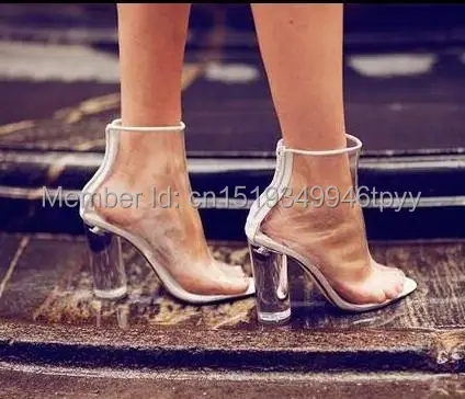 bota de plastico feminina transparente