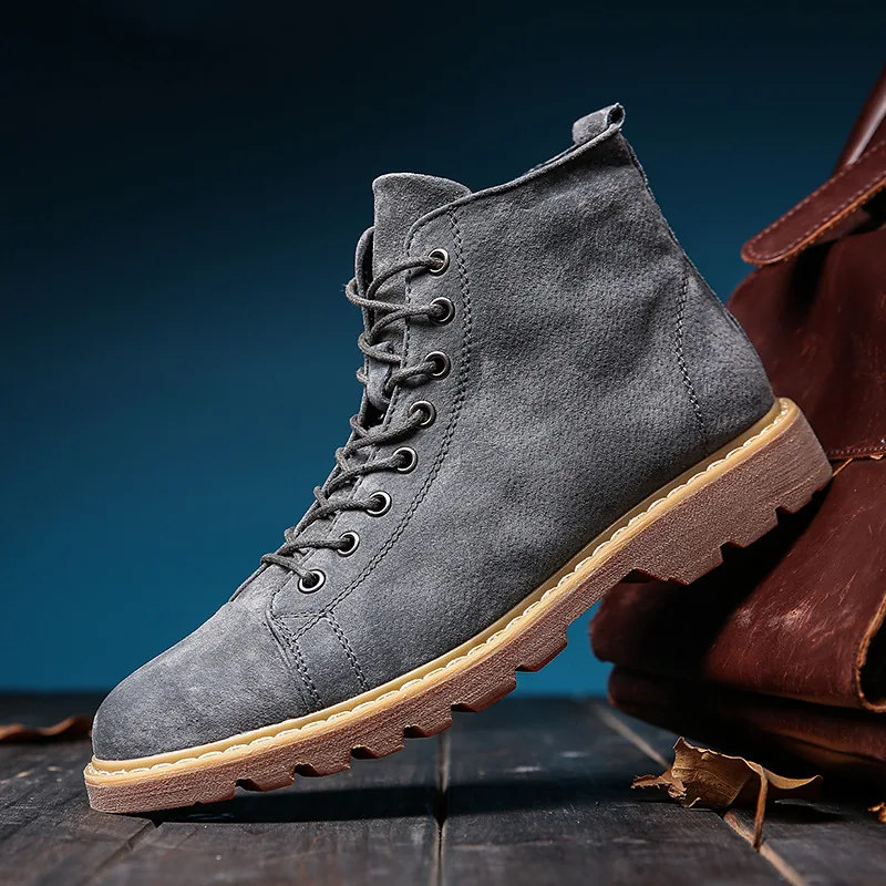 

Men's shoes high help outdoor tooling boots spring and autumn and winter large size casual boots