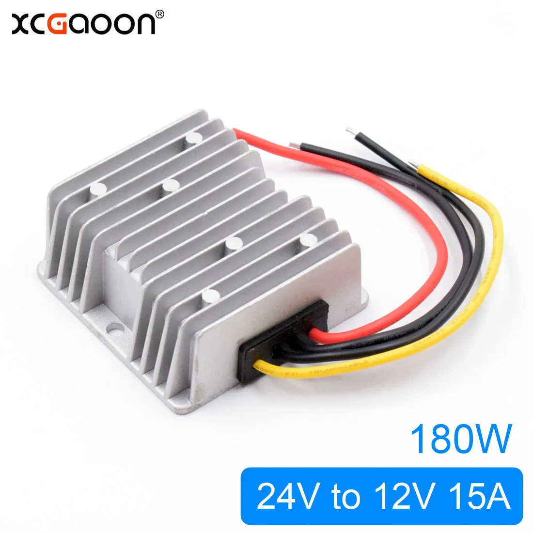 

XCGaoon DC DC Converter Adapter input DC 24V ( Voltage Range 16V-40V ) Output 12V 15A 180W Step Down Car Power Supply